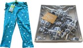 Setje - Billy Lilly - legging - blauw azuur/wit - ster - meisjes + boxemobiel - blauw 4