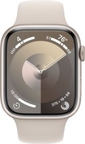 Apple Watch Series 9 - 45 mm - Boîtier en aluminium Starlight avec bracelet Sport Starlight - M/L