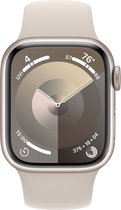 Bol.com Apple Watch Series 9 - 41mm - Starlight Aluminium Case with Starlight Sport Band - M/L aanbieding