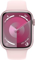 Apple Watch Series 9 - GPS + Cellular - 45 mm - Boîtier en aluminium Pink avec bracelet Sport Pink clair - M/L