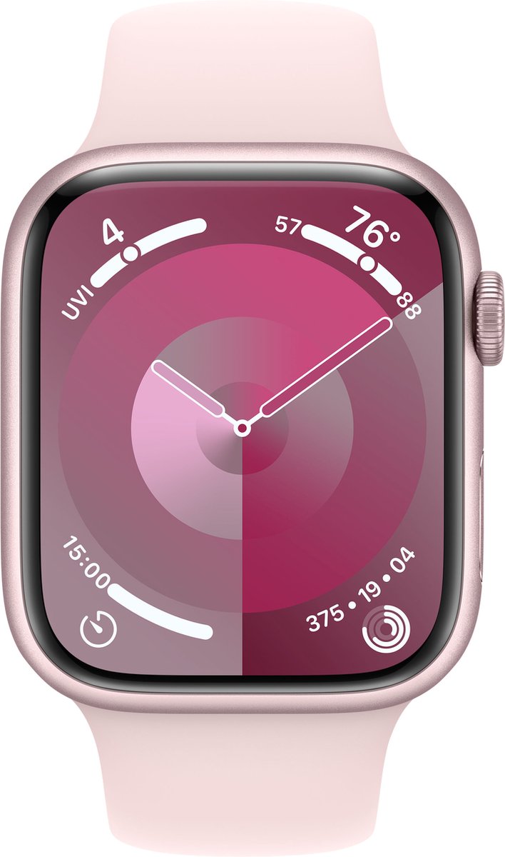 APPLE Watch Series 9 Cellular 45 mm Roze Aluminium Case/Lichtroze Sport Band - M/L
