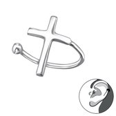 Zilveren kruis ear cuff | kruisje oorklem dames zilver | Zilverana | Sterling 925 Silver