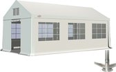 GO-BASIC 4x6 met grondframe partytent pvc | 1200N | 500gr m²| 220cm doorloophoogte | condens sluizen in dak