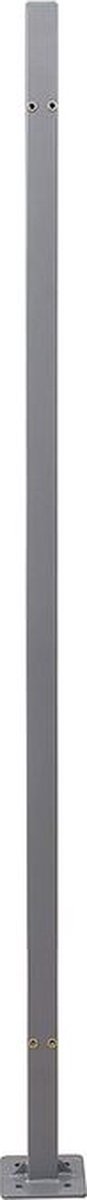 Rootz zijluifelpaal - voortentboxpaal - voortentsteunpaal - intrekbare voortentpaal - verstelbare zijluifelpaal - duurzame zijluifelsteun - hoogwaardige zijluifelpaal - grijs - 11,5 x 11,5 x 152 cm