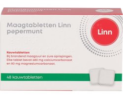 Linn Maagtabletten pepermunt 48 Kauwtabletten