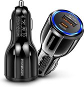 Phonebuddy 38W Fast Charger - Chargeur de voiture - Chargeur de voiture - chargeur de téléphone - 2 Portes USB - QC 3.0 12/24V - Charge 4x plus rapide - chargeur de voiture USB & USB-c