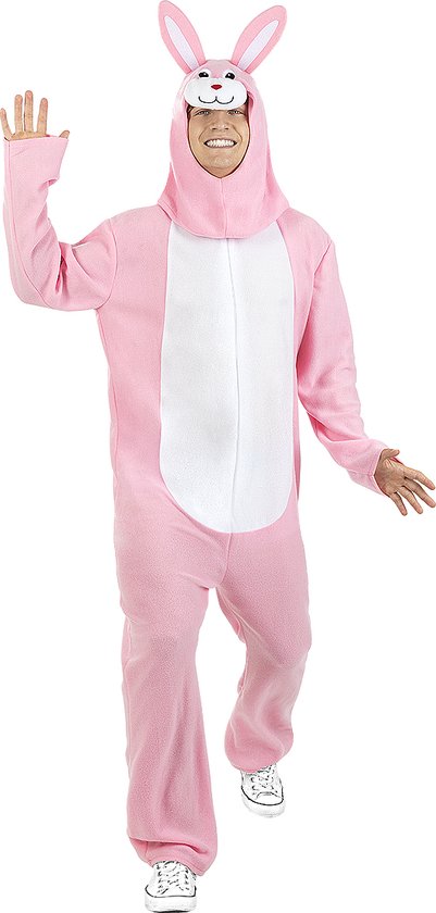 FUNIDELIA Roze konijnenkostuum voor mannen Dieren - Maat: - Wit