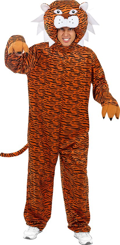 FUNIDELIA Déguisement Tigre Homme Animaux - Taille : ML - Oranje