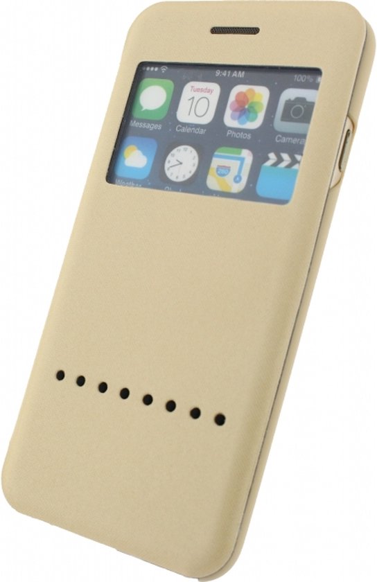 Apple iPhone 6/6s Plus Hoesje - Rock - Rapids Serie - Hard Kunststof Bookcase - Goud - Hoesje Geschikt Voor Apple iPhone 6/6s Plus