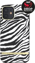 Richmond & Finch Zebra zebraprint hoesje voor iPhone 12 en iPhone 12 Pro - zwart