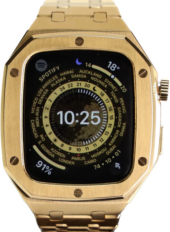 SOMAN Serafino - Luxe Apple Watch Case / Stalen Bandje - Cadeau voor man