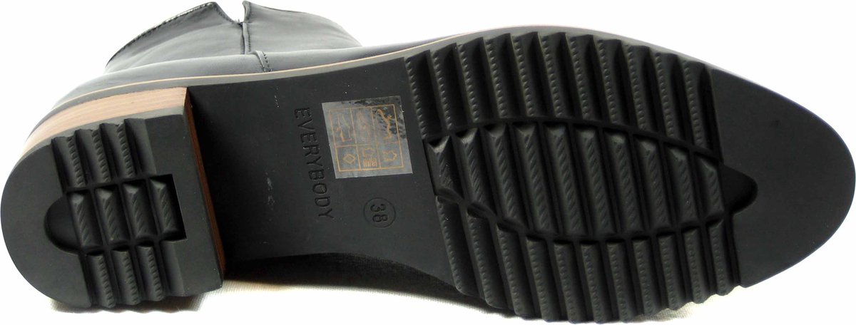 EVERYBODY Belport Enkellaarsjes - Enkelboots met rits - Dames - Zwart - Maat 39,5
