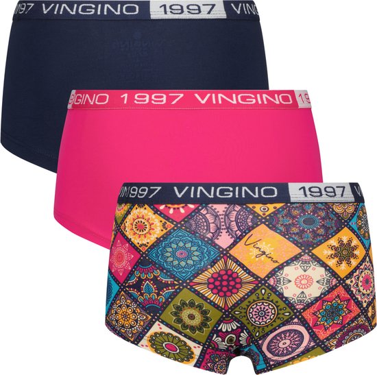 Vingino meiden ondergoed 3-pack boxers Mandala Multicolor Blue