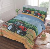 dekbeddenwereld- dekbedovertrek- tractor - Lits jumeaux- 240x200/220CM- microvezel
