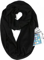 Sjaal met zakken | opbergvakje met rits | Omslagdoek met vakje/zakje | 4 seizoenen draagbaar, ook winter | 160 x 30cm | ronde sjaal