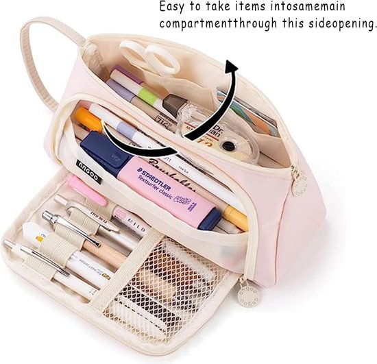 Trousse à Crayons De Grande Capacité - Motif Agon - 3 Compartiments