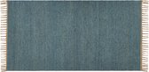 LUNIA - Jute vloerkleed - Blauw - 80 x 150 cm - Jute