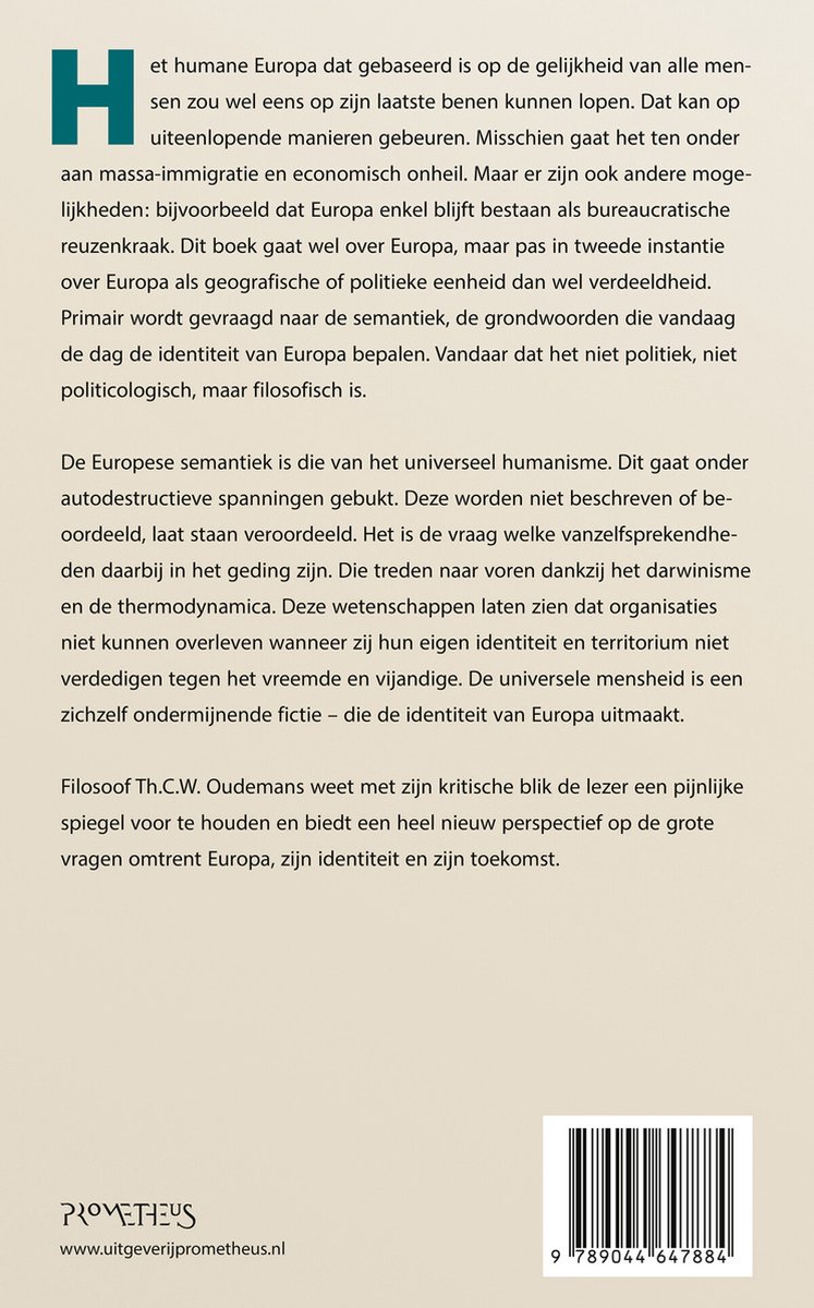 Europa, Europa - back cover