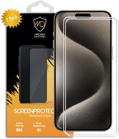 2-Pack iPhone 15 Pro Max Screenprotectors - MobyDefend Case-Friendly Screensavers - Gehard Glas - Glasplaatjes Geschikt Voor iPhone 15 Pro Max