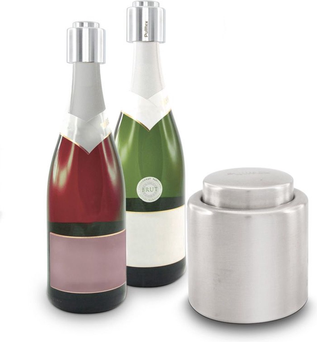 Pulltex champagne cava schuimwijn afsluiter inox