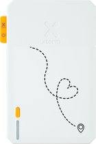 Xtorm Powerbank 10 000mAh Wit - Design - Love Travelling - Port USB-C - Léger / Format voyage - Convient pour iPhone et Samsung