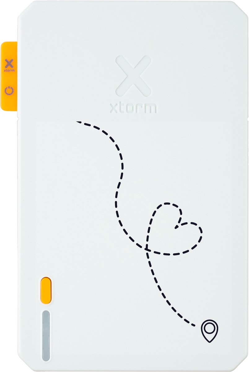 Xtorm Powerbank 10.000mAh Wit - Design - Love Travelling - USB-C poort - Lichtgewicht / Reisformaat - Geschikt voor iPhone en Samsung