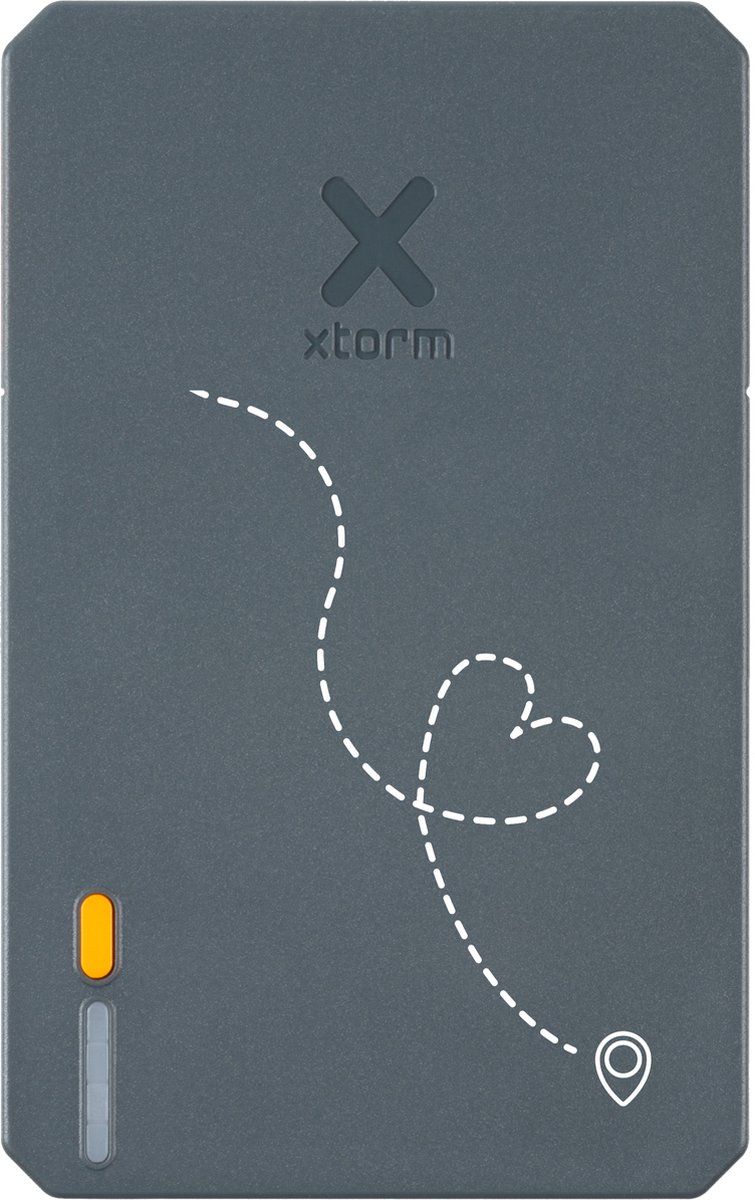 Xtorm Powerbank 10.000mAh Grijs - Design - Love Travelling - USB-C poort - Lichtgewicht / Reisformaat - Geschikt voor iPhone en Samsung