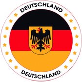 75x Bierviltjes Duitsland thema print - Onderzetters Duitse vlag - Landen decoratie feestartikelen