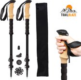 TrailBlaze - Basho Wayfarer - hoge kwaliteit trekkingstokken - telescopisch uitschuifbaar - met accessoires - zwart