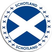 Schotland sticker rond 14,8 cm - Schotse vlag - Landen thema decoratie feestartikelen/versieringen