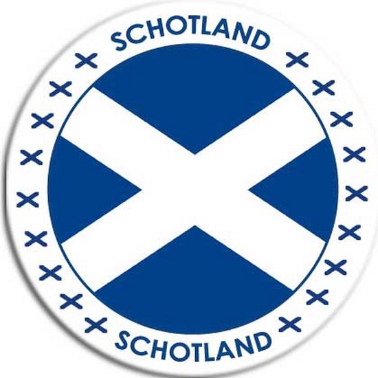 Schotland sticker rond 14,8 cm - Schotse vlag - Landen thema decoratie feestartikelen/versieringen