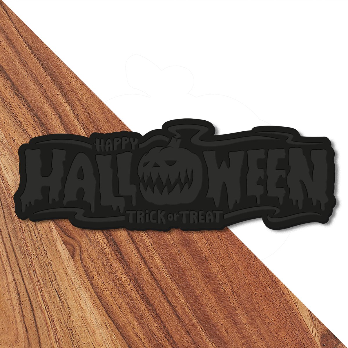GR Borrelplank - Halloween - Decoratie plank - Acrylic - Luxe Serveerplank - Halloween - Mat Zwart