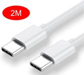 USB-C naar USB-C Kabel - 2 meter - 45 watt snelladen - geschikt voor Iphone 15 - Geschikt voor alle Smartphones/Laptops/Tablets met USB-C aansluiting - geschikt voor alle aparaten met USB-C aansluiting