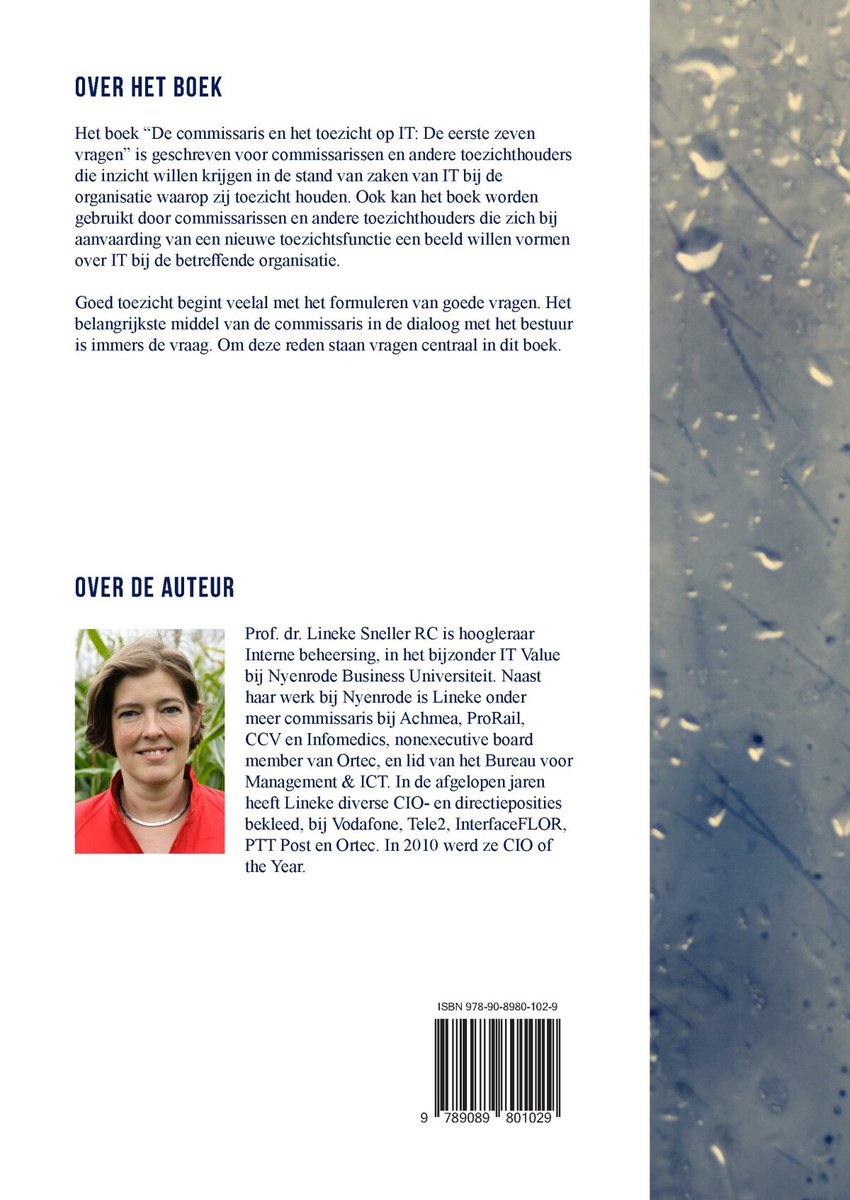 De commissaris en het toezicht op IT - back cover