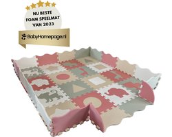 Product: Roolsy Speelmat - Babygym â€“ Puzzelmat - Speelmat Baby en Peuters - Foam Speelkleed met Opstaande Rand â€“ Vloerpuzzel - Inclusief Opbergtas, van het merk 