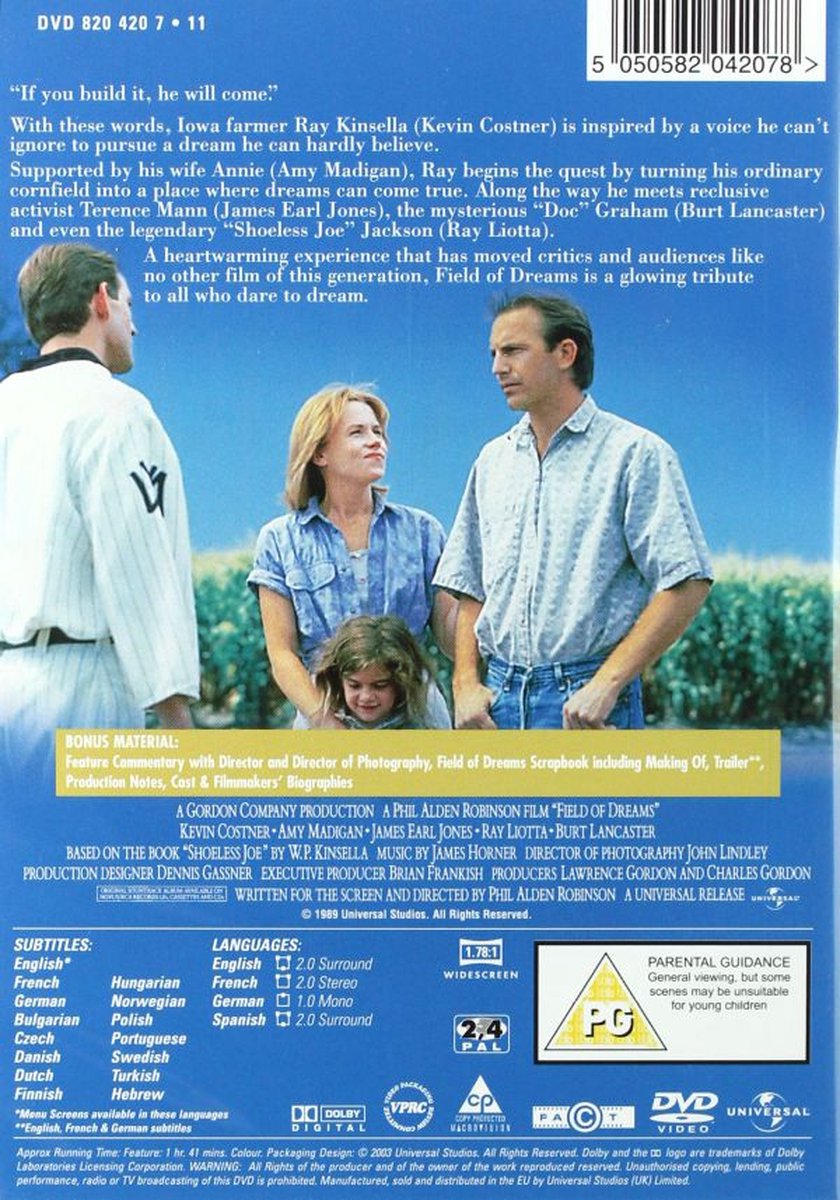 Field Of Dreams (Dvd), Ray Liotta Dvd's bol