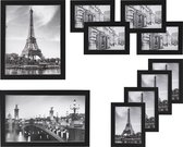 Springos Fotolijsten - Set van 10 - Fotolijst - Fotocollage - Collage - Zwart