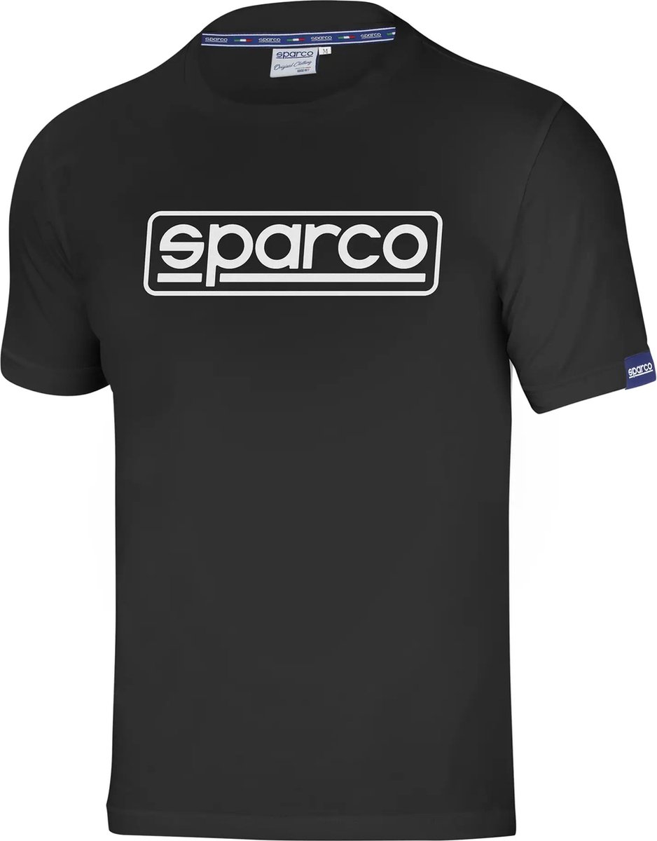 Sparco T-Shirt FRAME - Zwart - T-shirt maat L