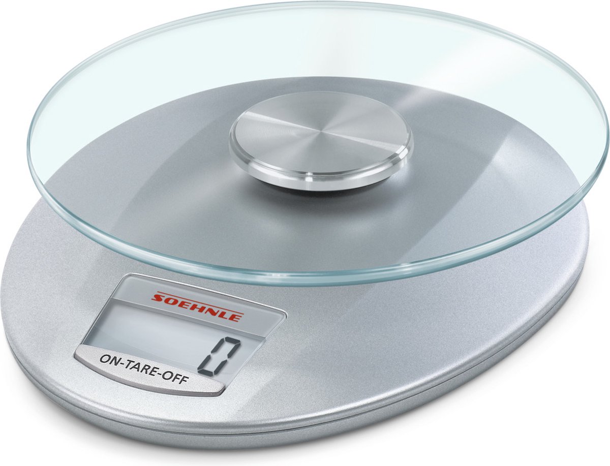 Soehnle keukenweegschaal Roma - digitaal - 1 gram nauwkeurig - tot 5 kg - zilver - Soehnle