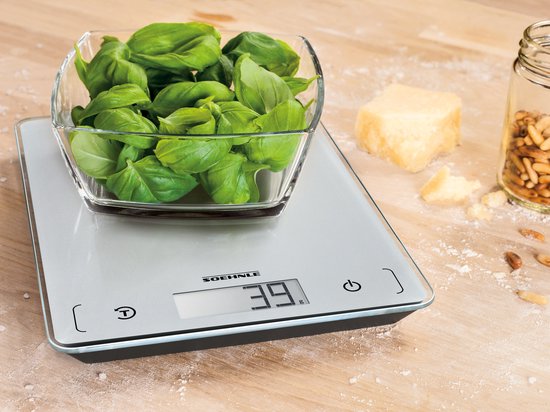 Soehnle keukenweegschaal Page Comfort 100 - digitaal - 1 gram nauwkeurig - tot 5 kg - zilver - Soehnle
