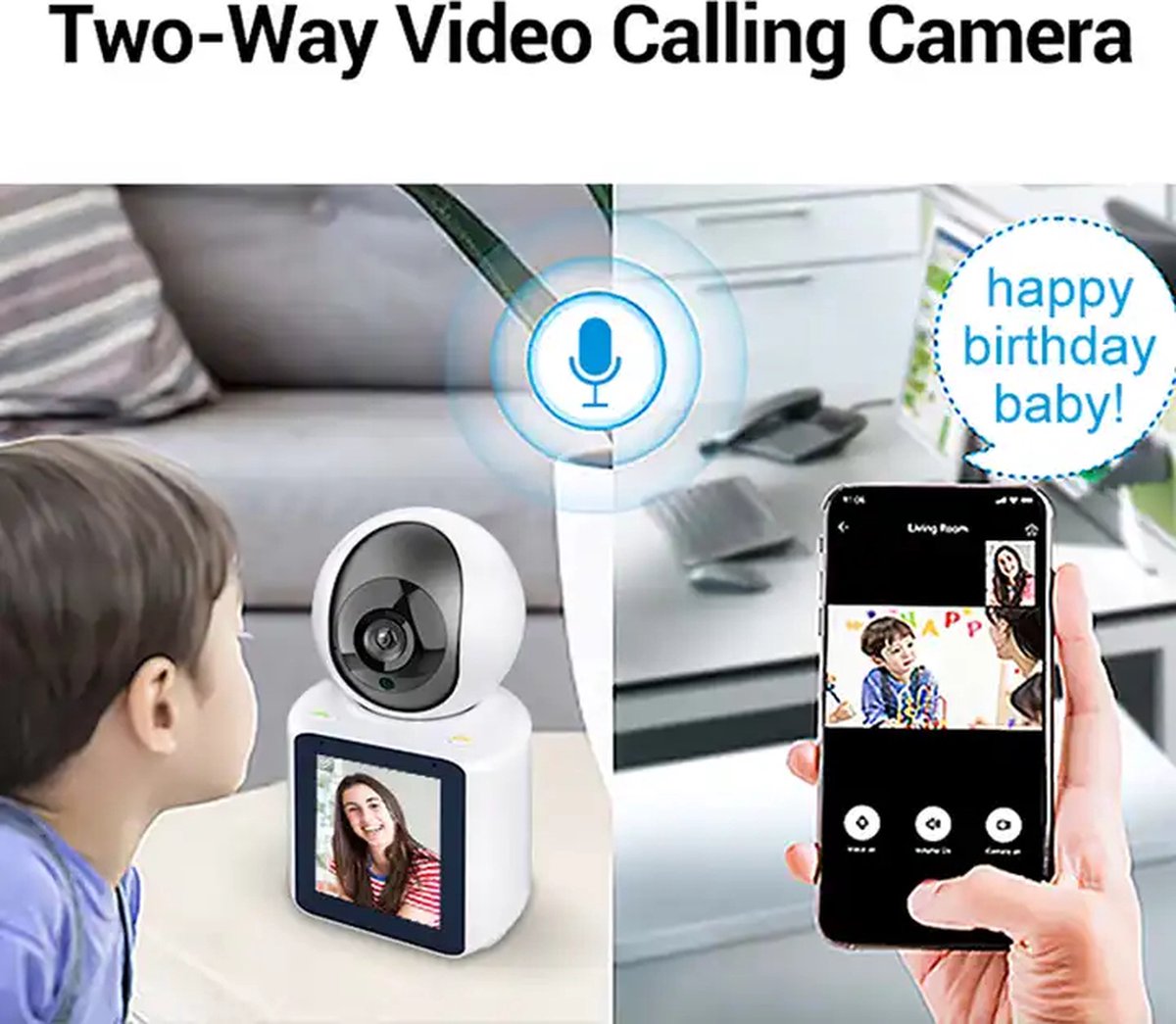 BABYLINE 5.1 Babyphone 1 écran + 2 caméras + appel vocal et berceuses au  meilleur prix