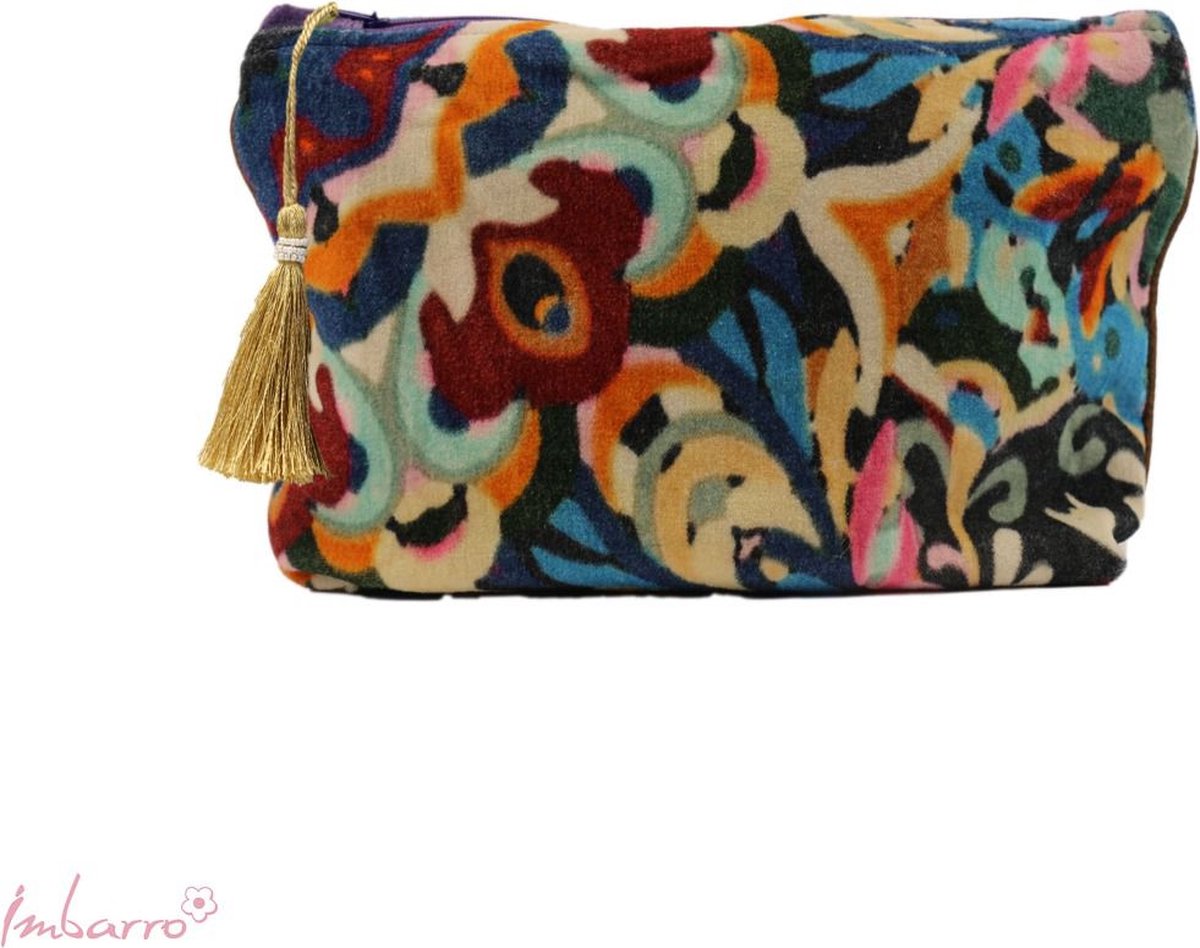 Imbarro - Pouch - Toilettas - Sophia - Multicolour - Velours
