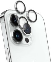 Bigben Connected Force Glass - 2x Cameralens Beschermer - iPhone 15 / iPhone 15 Plus - Zilver