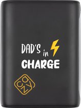Cazy USB-C PD Powerbank 10.000mAh - Design - Dad's in Charge - USB-C poort - Lichtgewicht / Reisformaat - Geschikt voor iPhone en Samsung