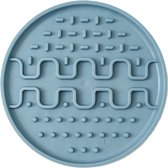 FIBOO - Lollipop Mini Tapis à Lécher - ECO - Slowfeeder - Pour petits chiens ou chats - Blauw - 13x13 cm