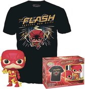 Funko The Flash - POP! & Tee Box The Flash Verzamelfiguur & T-shirt Set - L - Zwart