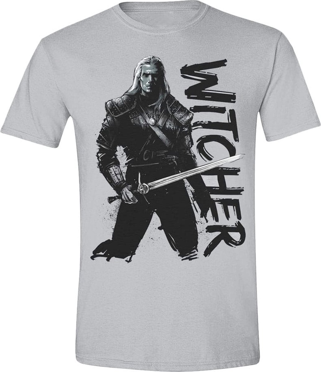 PCMerch The Witcher - Sketch Heren T-shirt - M - Grijs