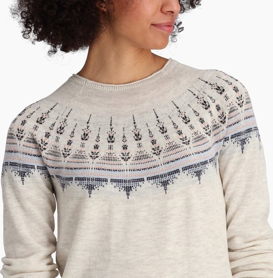 Royal Robbins Westlands Fairisle Crew - Trui - Dames - Ecru - Maat
