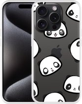 Cazy Hoesje geschikt voor iPhone 15 Pro Max Panda Emotions