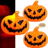 Equivera Halloween Decoratie - Halloween Versiering - Pompoenen - 3 Stuks